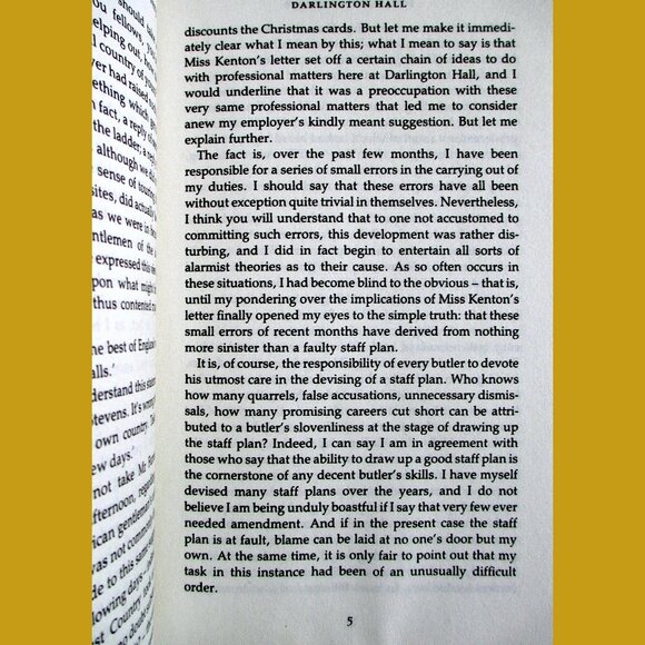 Book: The Remains of the Day by Kazuo Ishiguro - Picture 9 of 11